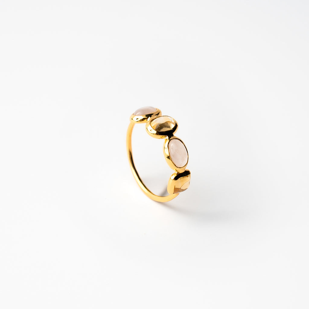 Citrine & Rose Quartz Balance Ring