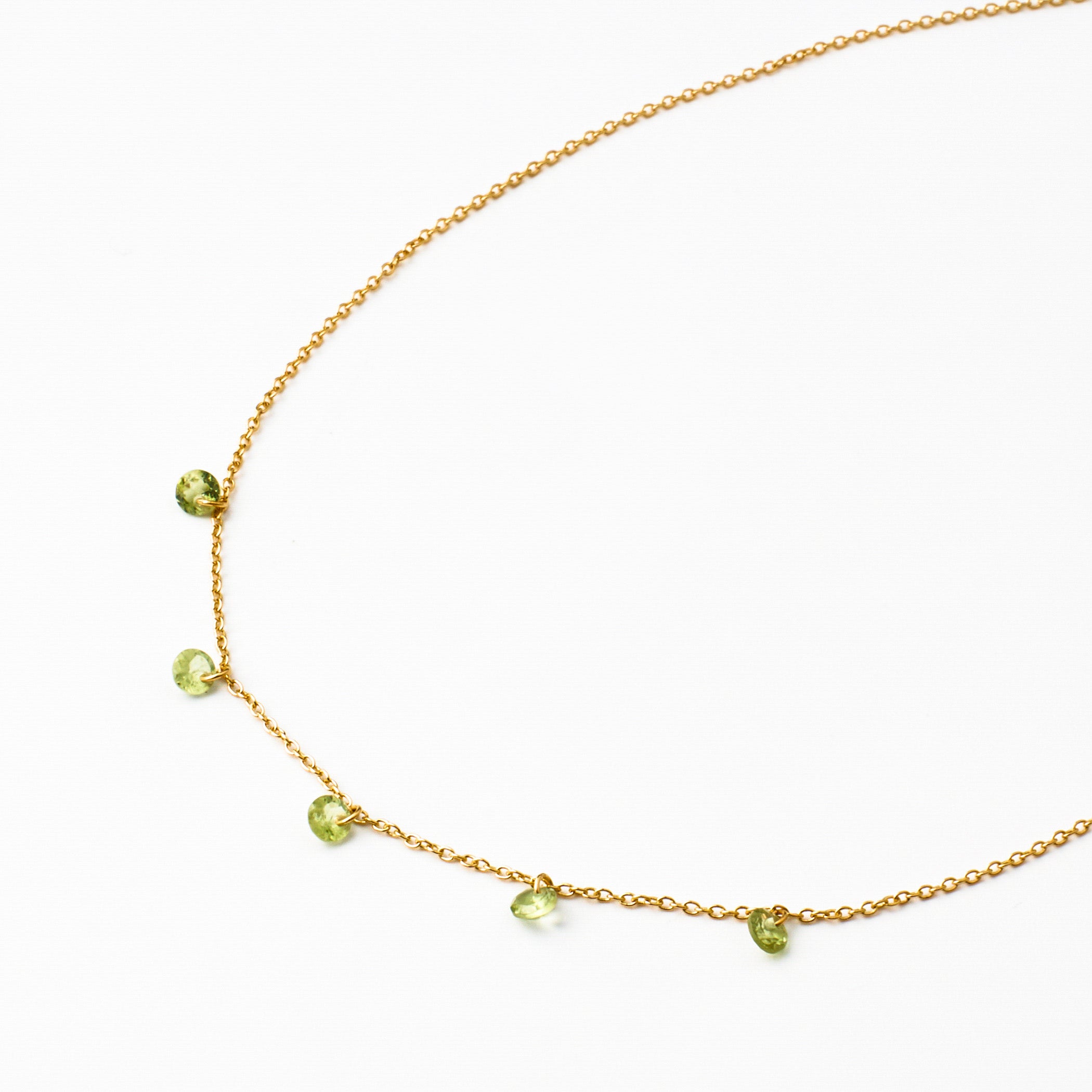 Peridot Drop Necklace