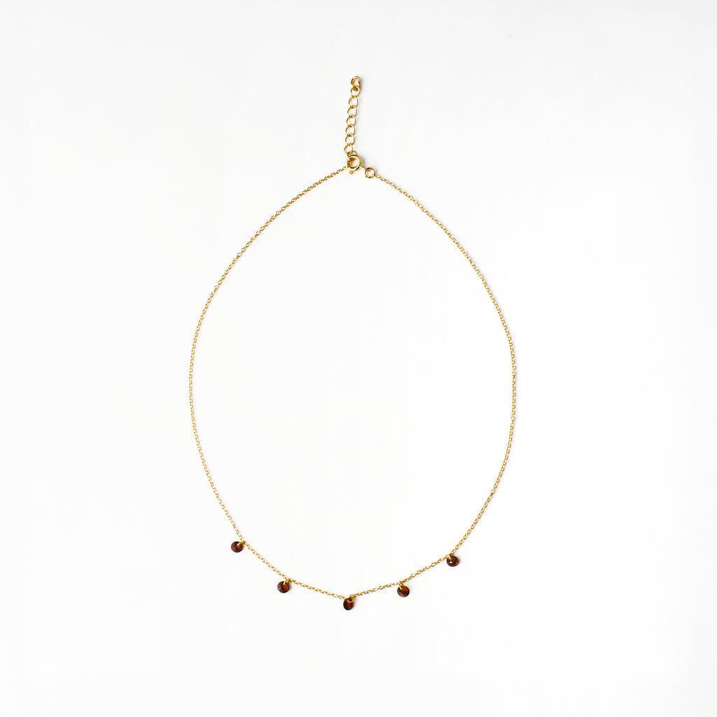 Garnet Drop Necklace