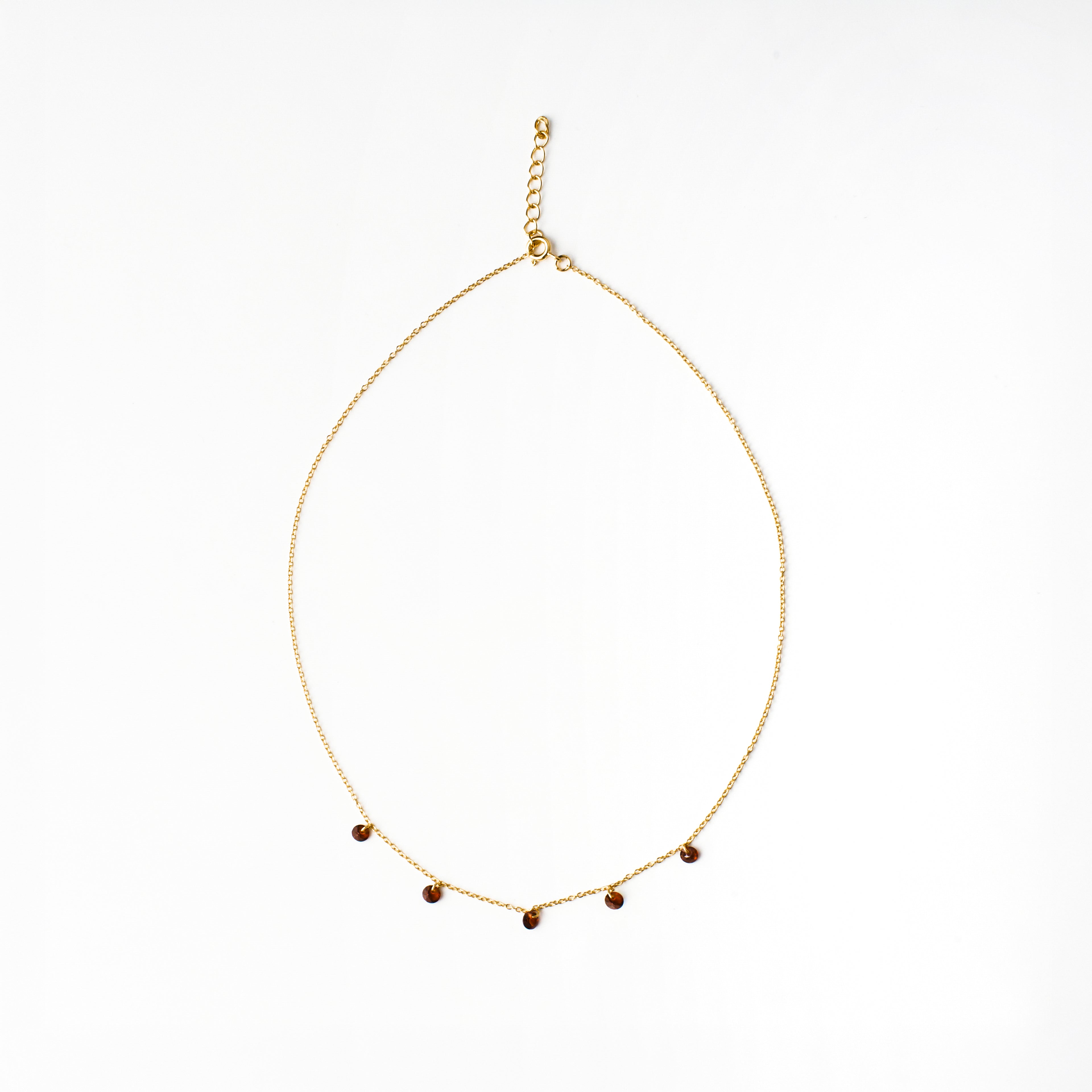 Garnet Drop Necklace