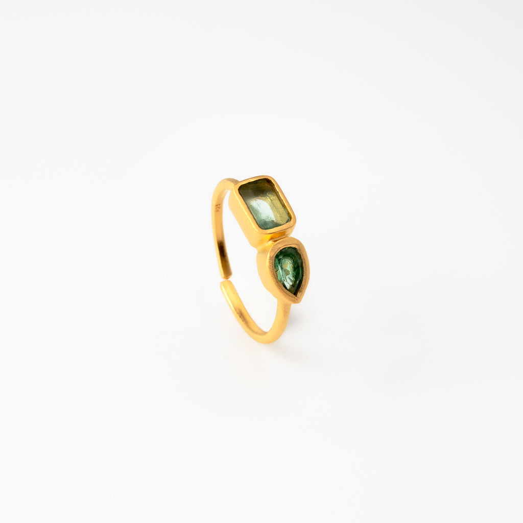 Apatite & Green Tourmaline Harmony Ring