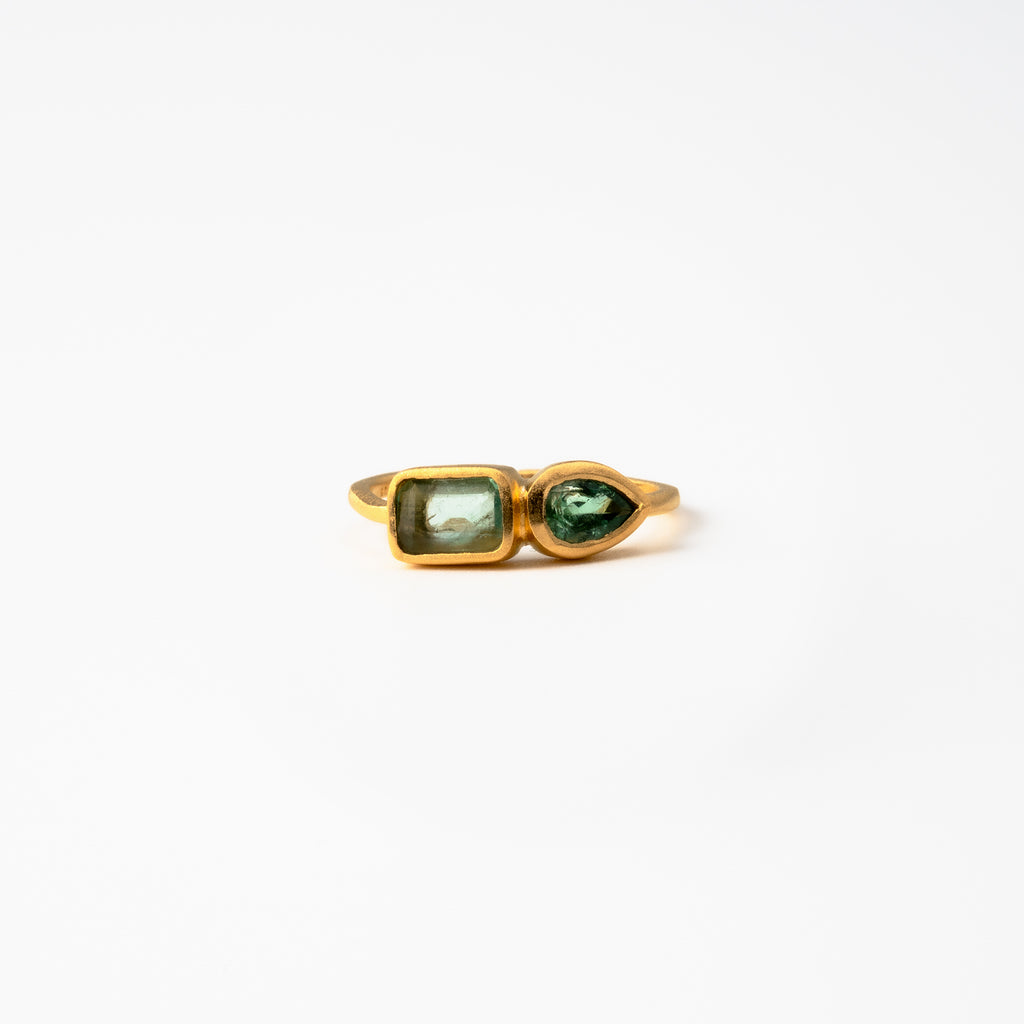 Apatite & Green Tourmaline Harmony Ring