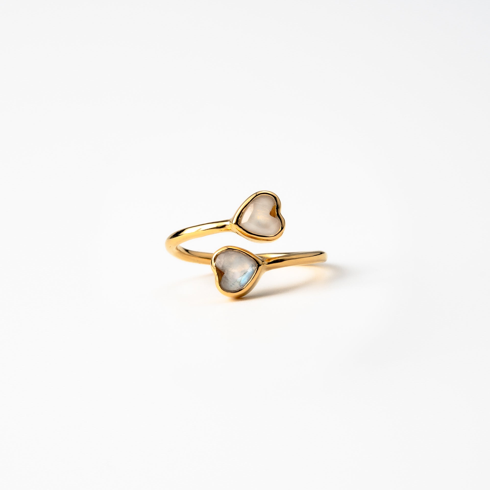 Rainbow Two Hearts Ring