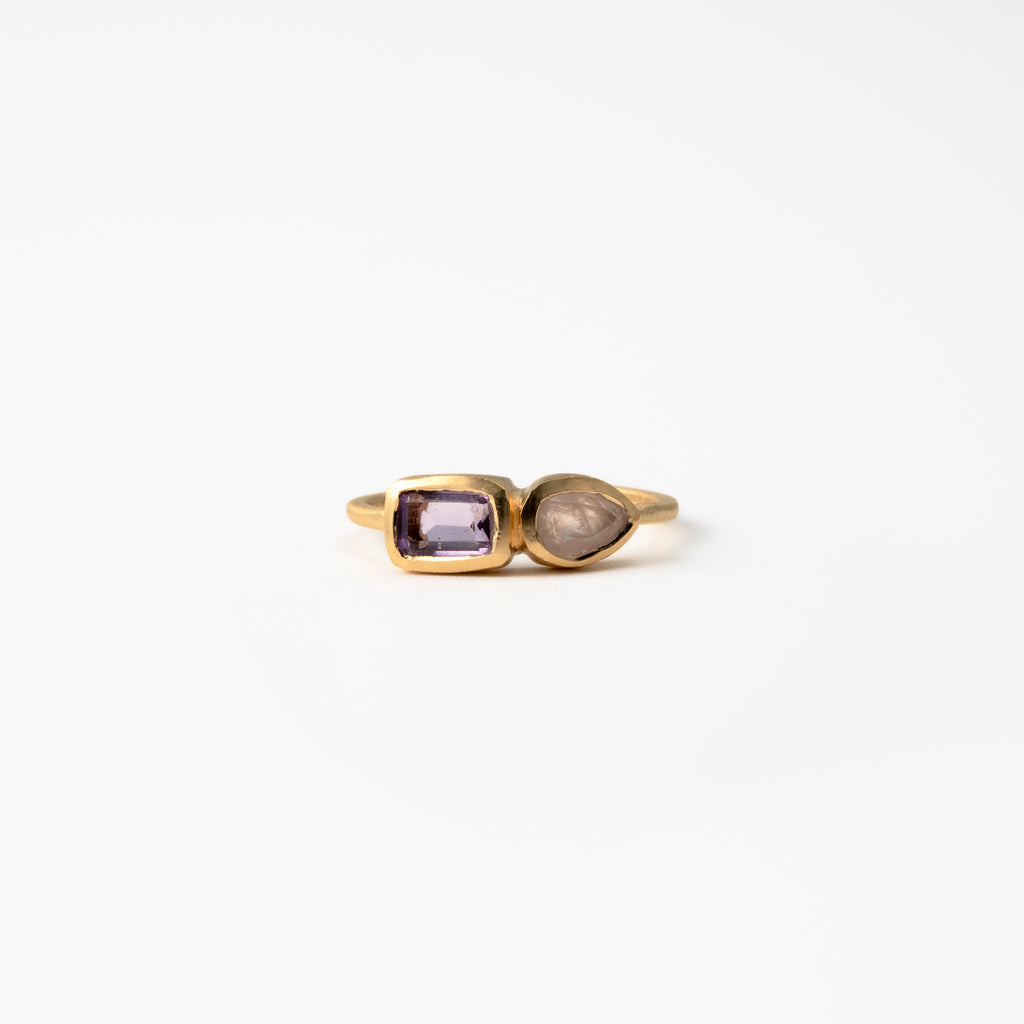 Amethyst & Rose Quartz Harmony Ring