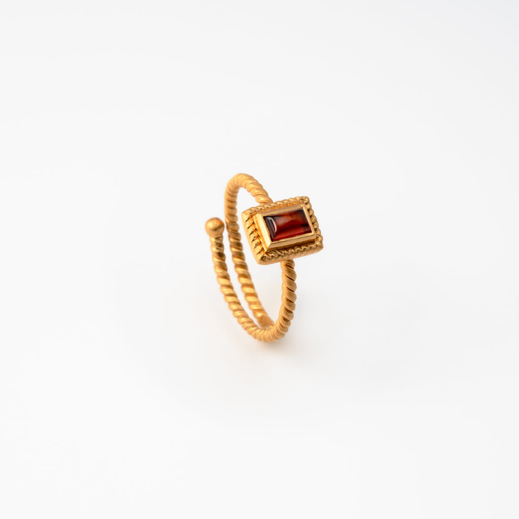 Garnet Bezel Ring