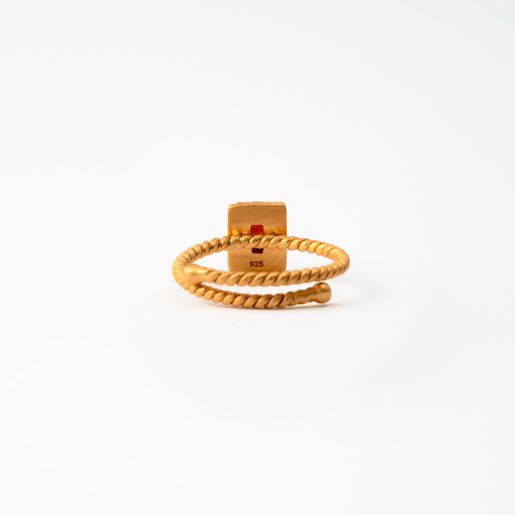 Garnet Bezel Ring