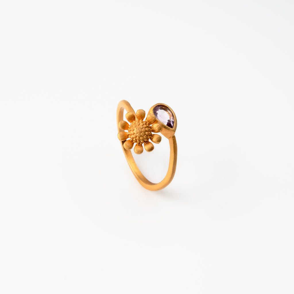 Pink Amethyst Marigold Ring