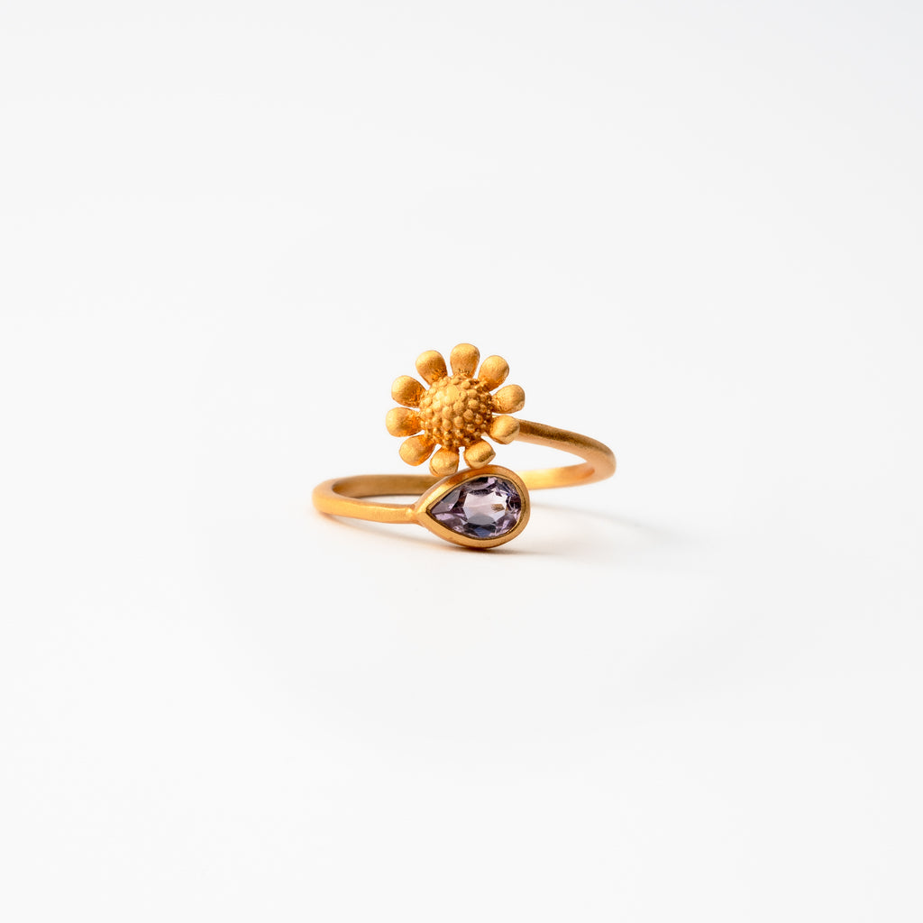 Pink Amethyst Marigold Ring