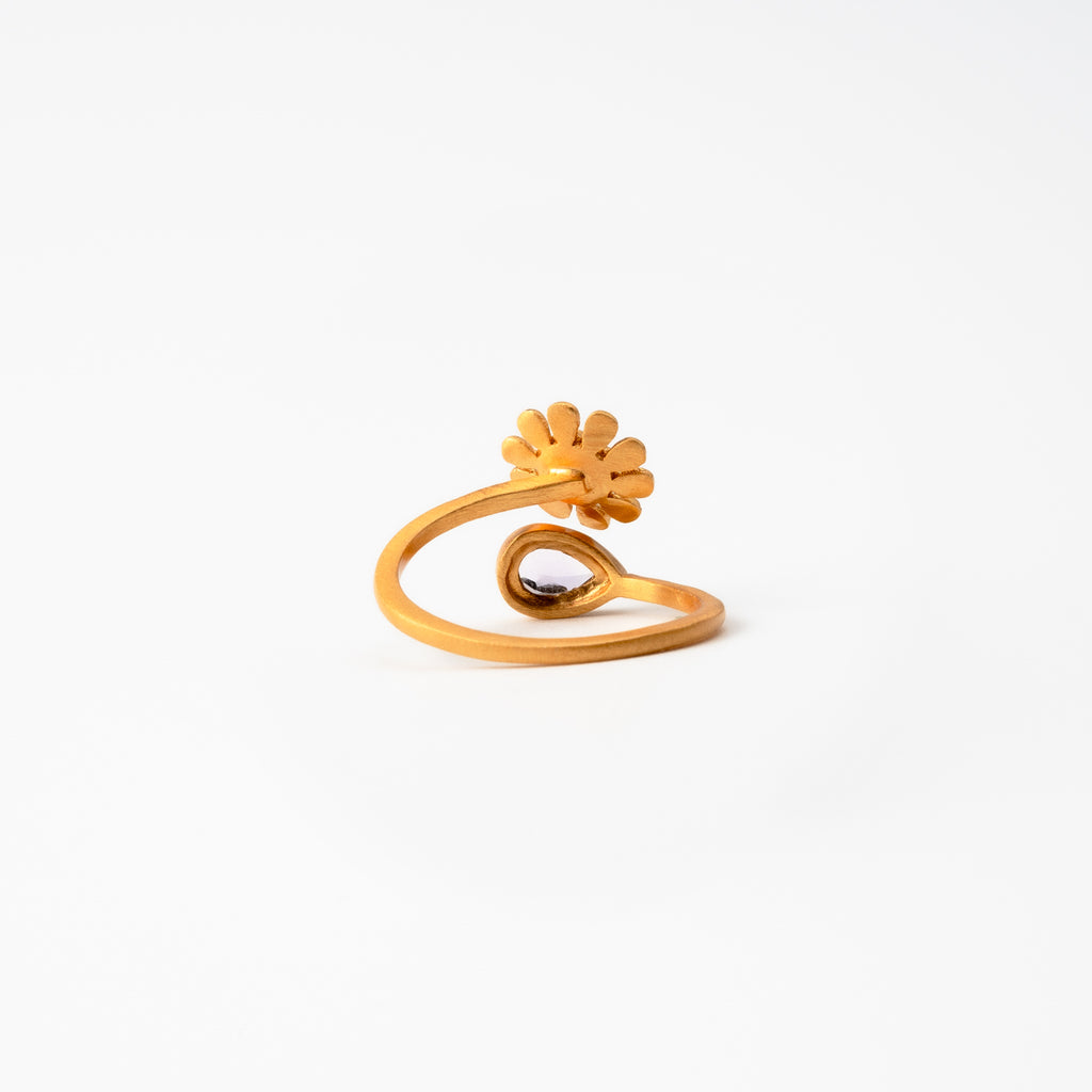 Pink Amethyst Marigold Ring