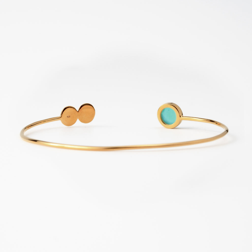 Green Onyx Disk Bangle