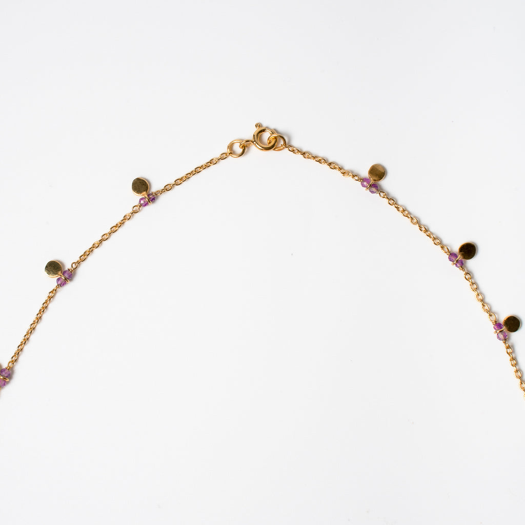 Amethyst Drop Necklace