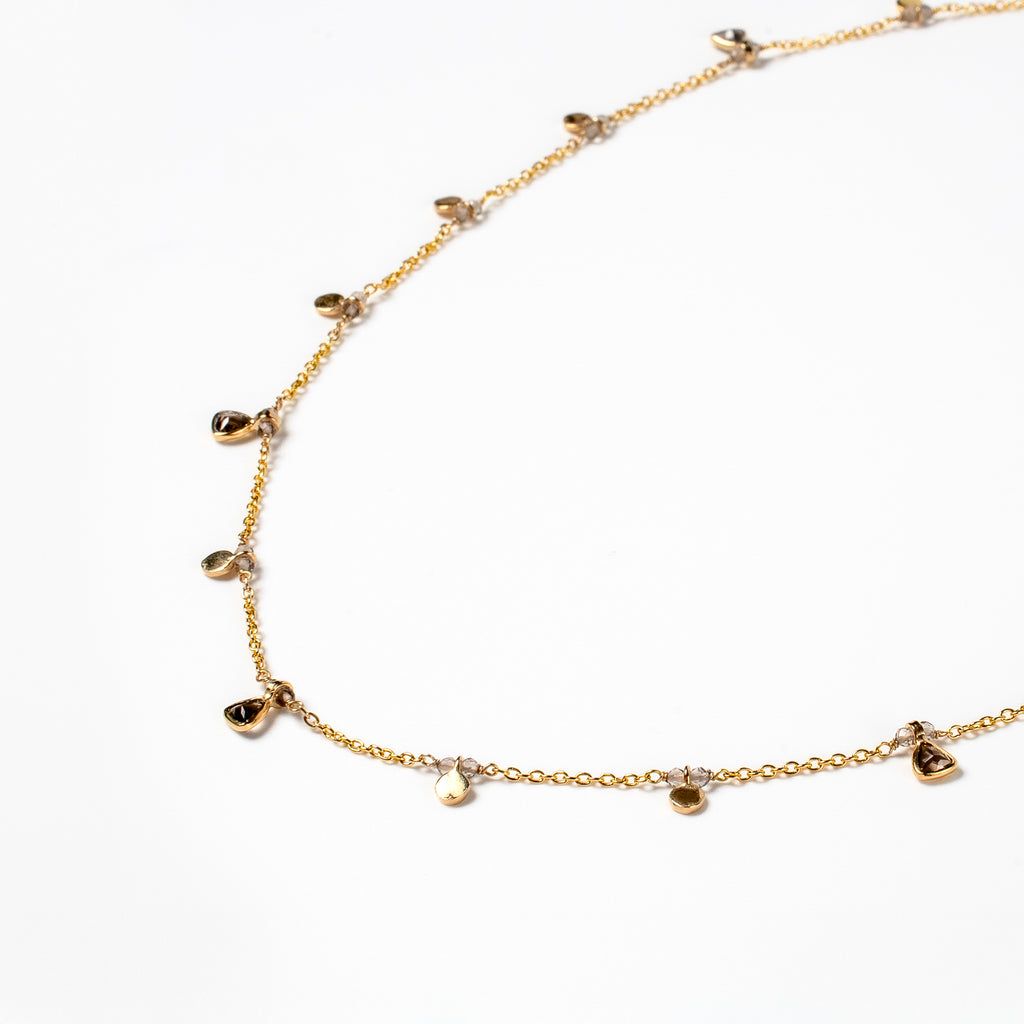 Smoky Quartz Drop Necklace