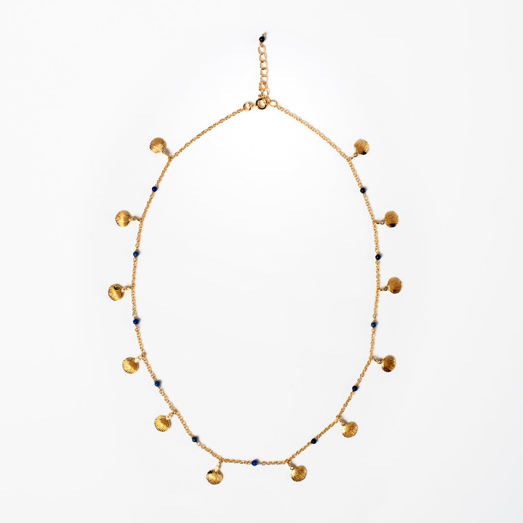 Lapis Beads & Shells Necklace