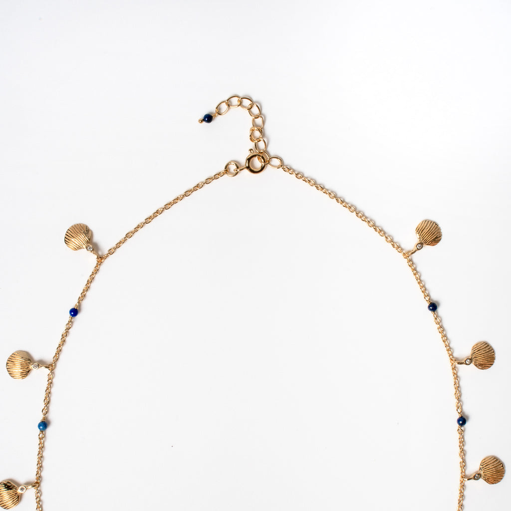 Lapis Beads & Shells Necklace