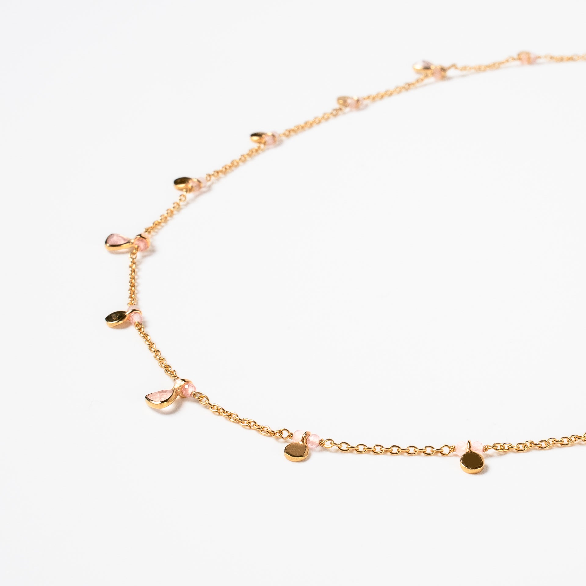 Rose Quartz Drop Necklace
