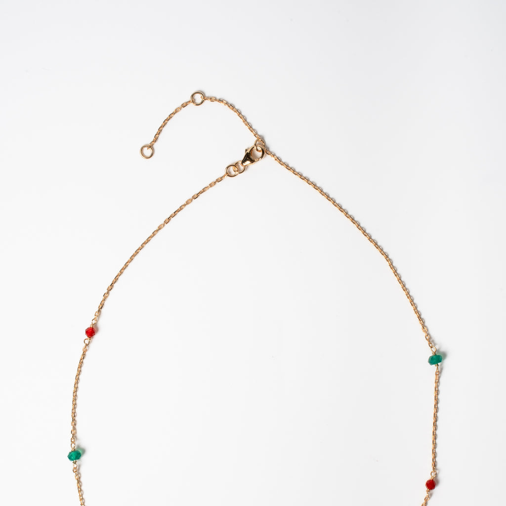 Lapis Lazuli Teardrop Flower Necklace