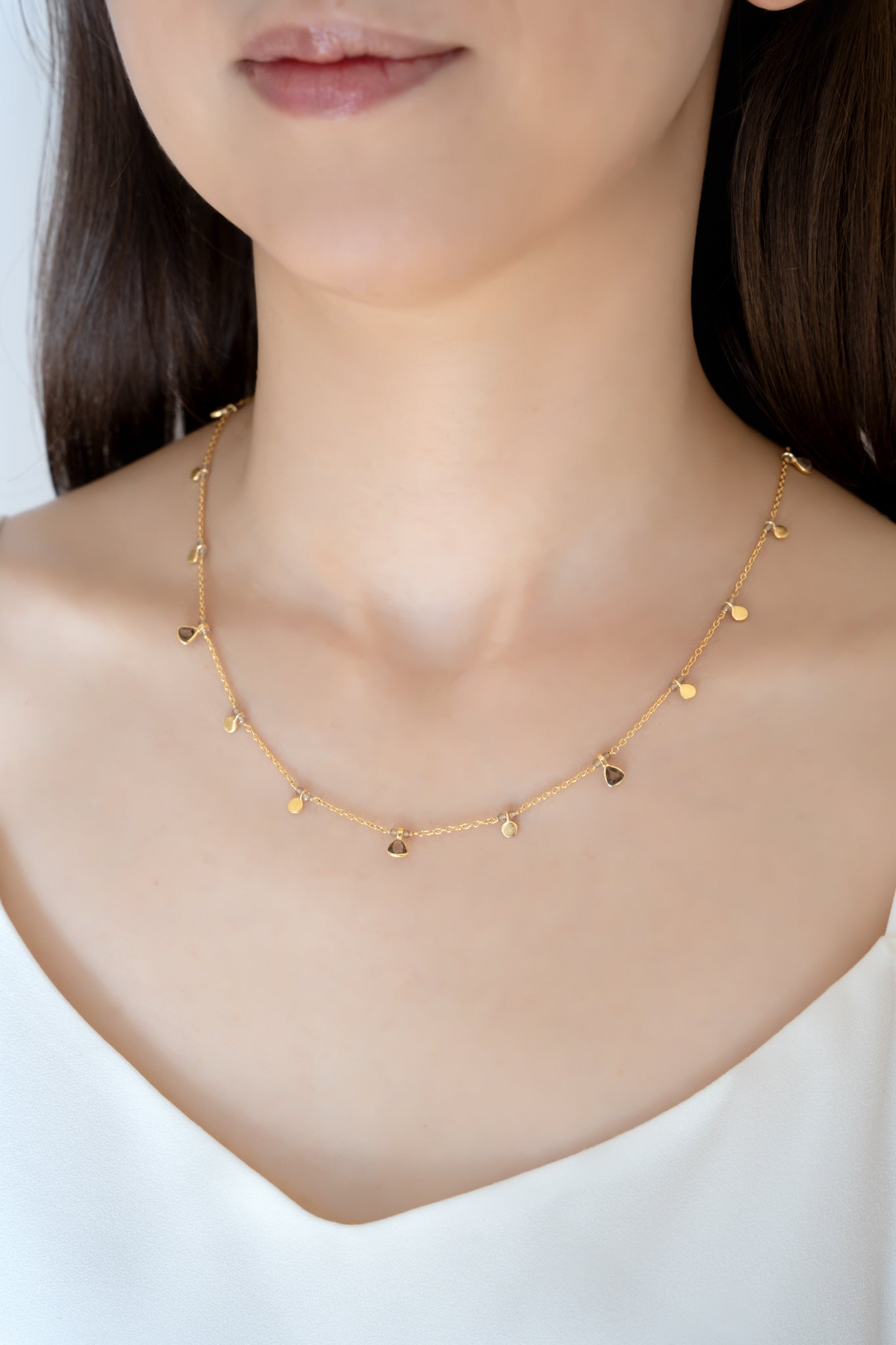 Smoky Quartz Drop Necklace