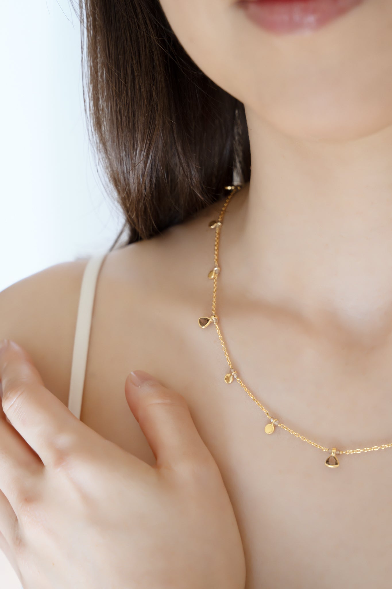 Smoky Quartz Drop Necklace