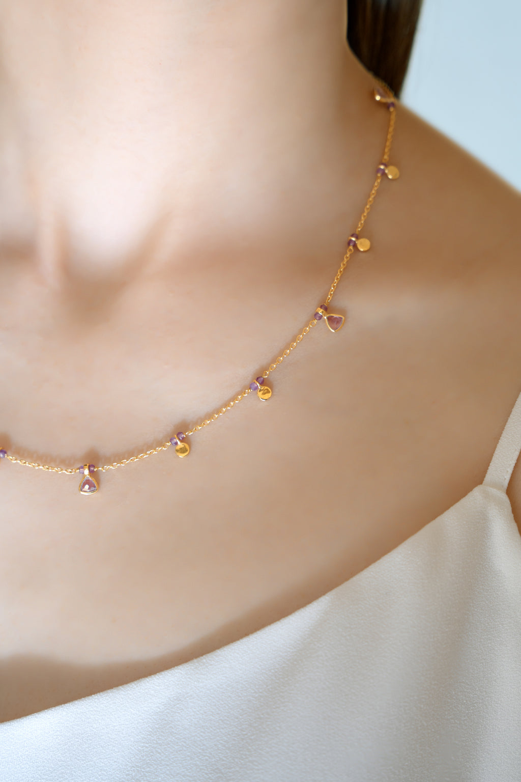 Amethyst Drop Necklace