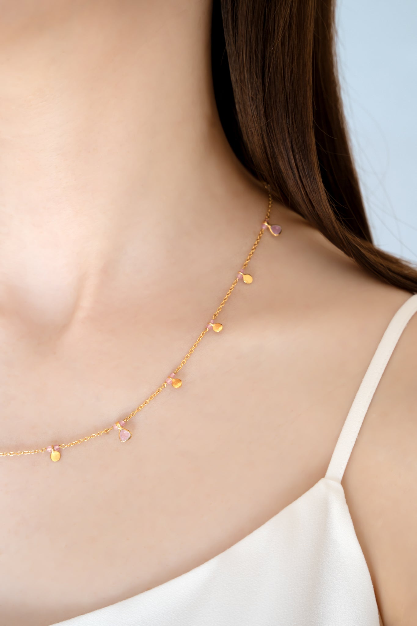 Rose Quartz Drop Necklace