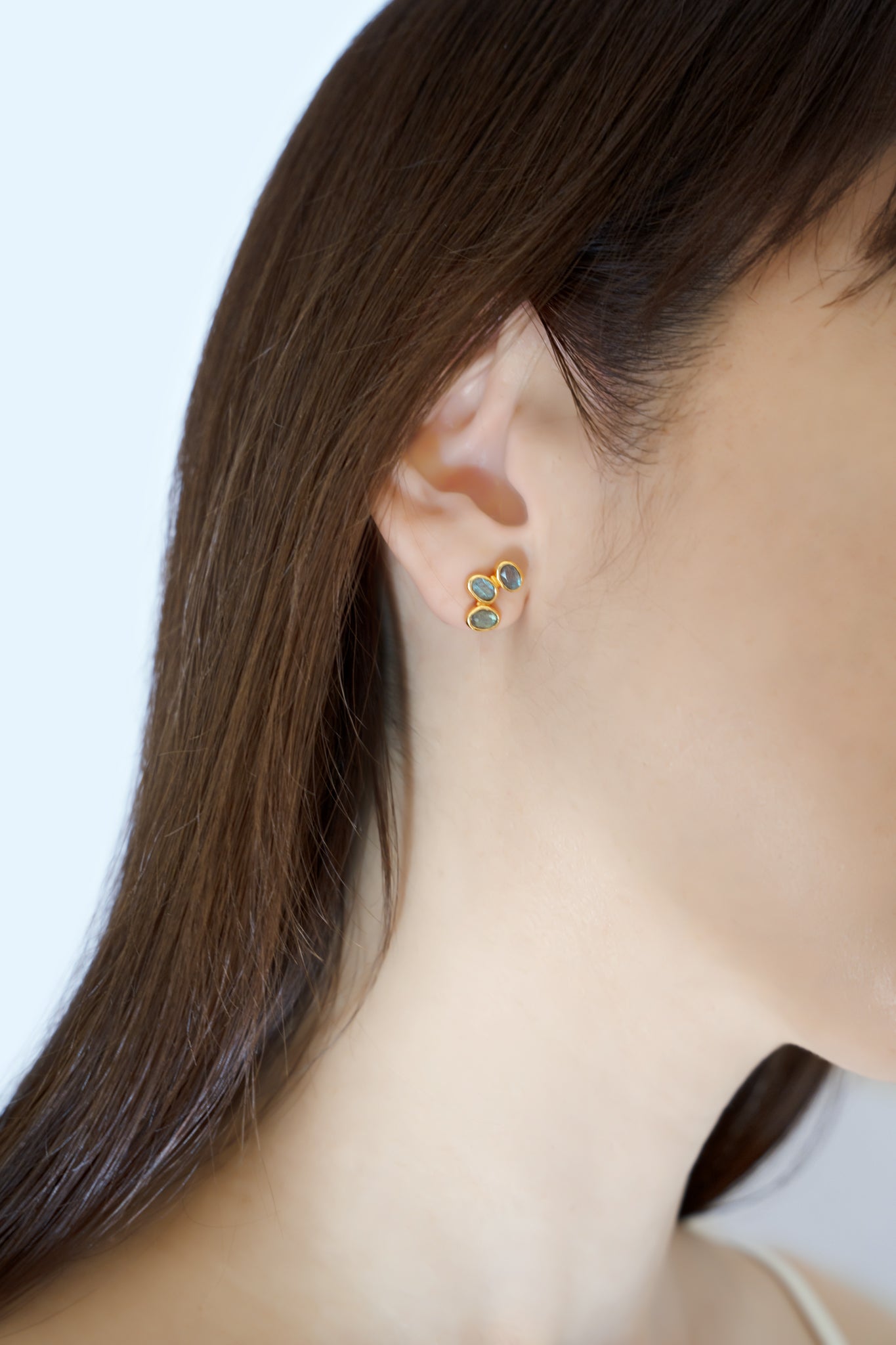 Labrodorite Trio Studs