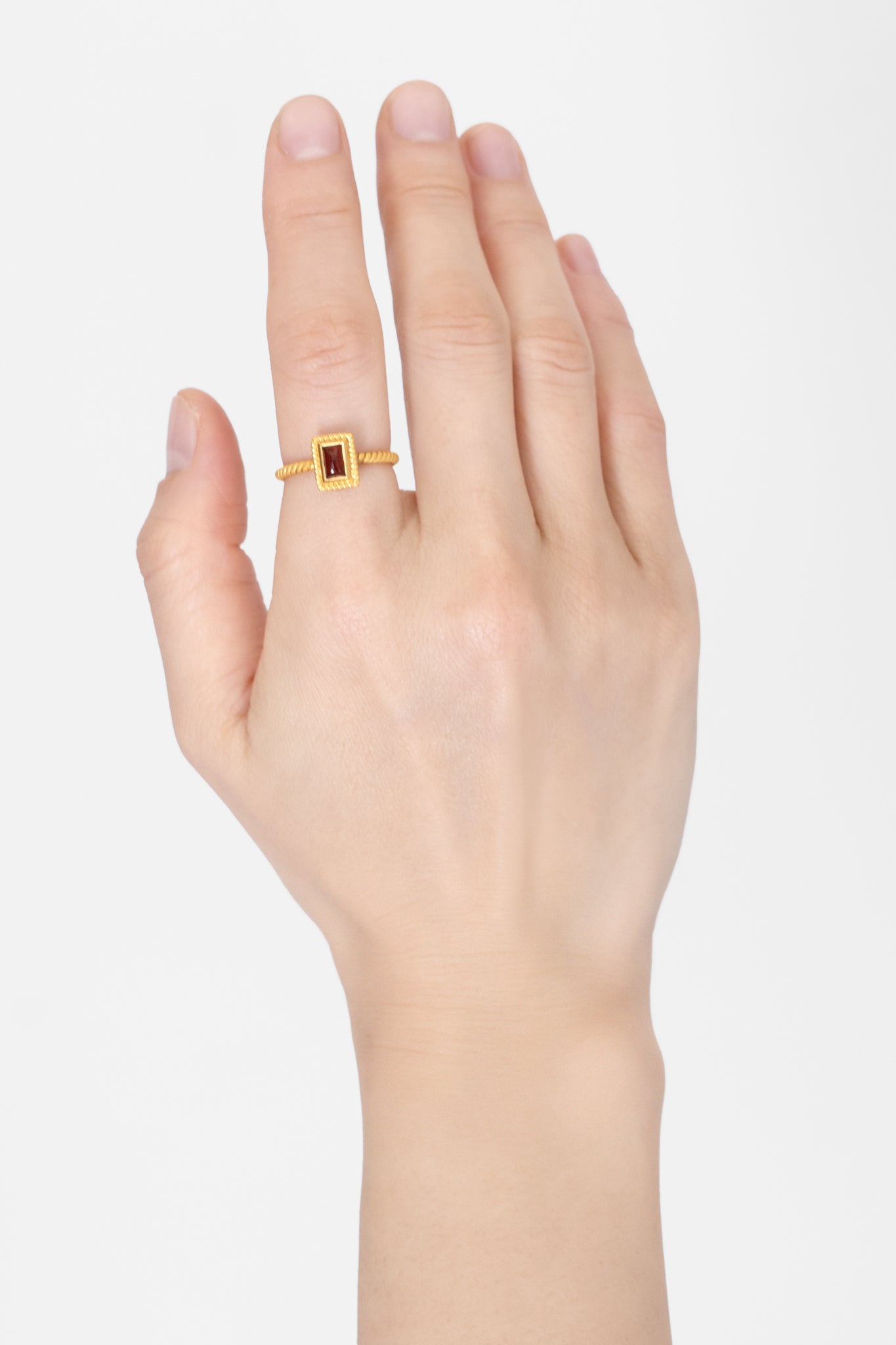 Garnet Bezel Ring